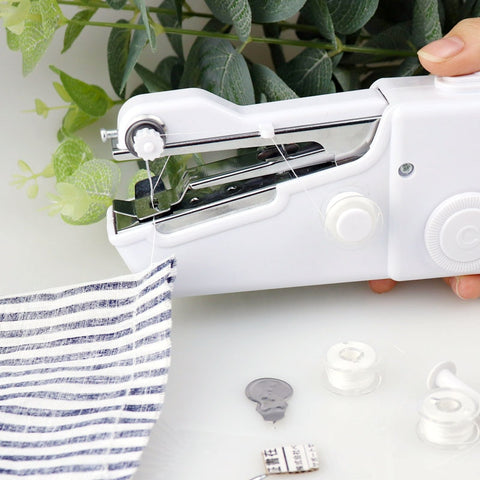 Portable Household Hand Sewing machine Mini Multifunction Handheld Needle Stitch machines needlework Cordless for Clothes Fabric