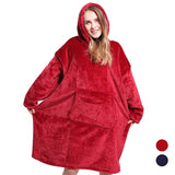 Winter Sherpa Blanket With Sleeves